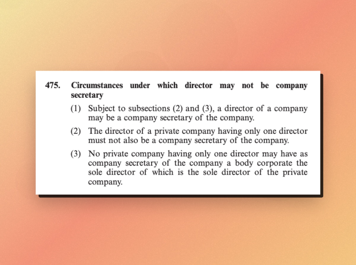 Section 475 of the Companies Ordinance